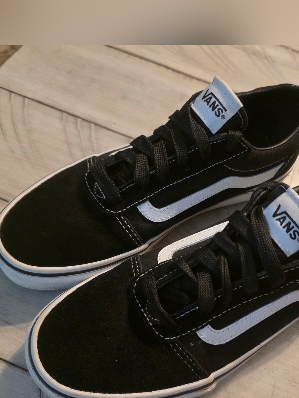 Vans Kids Black and White Old Skool Sneakers